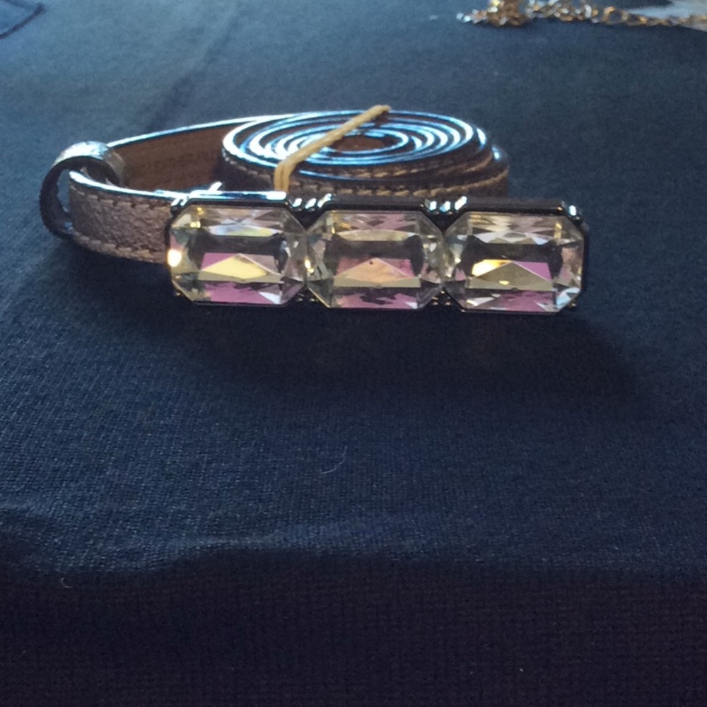 Silver belt with fancy buckle